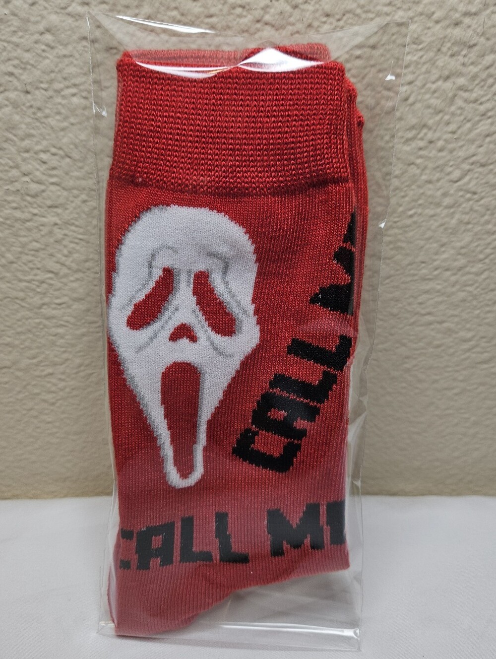5/$20 Ghostface "Call Me" Graphic Men's Socks NEW